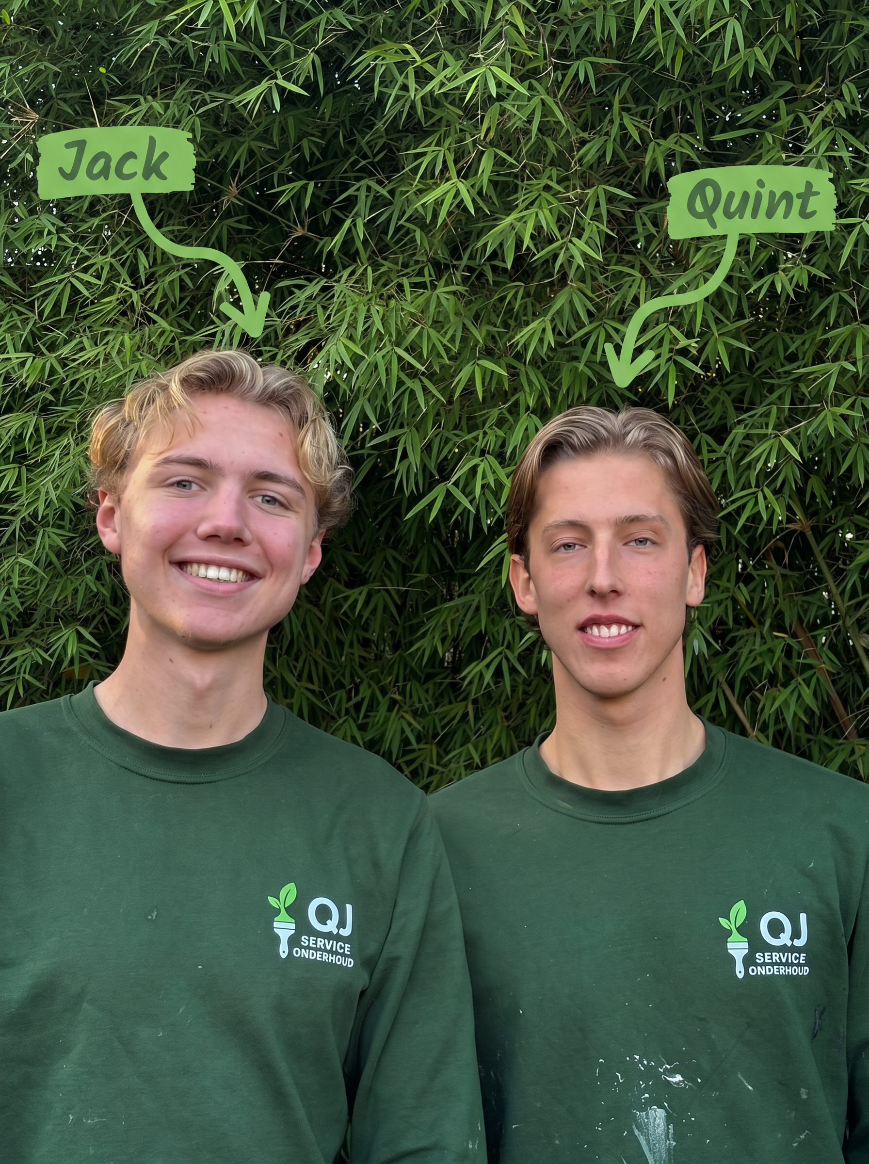 Jack en Quint, eigenaren van QJ Service Onderhoud